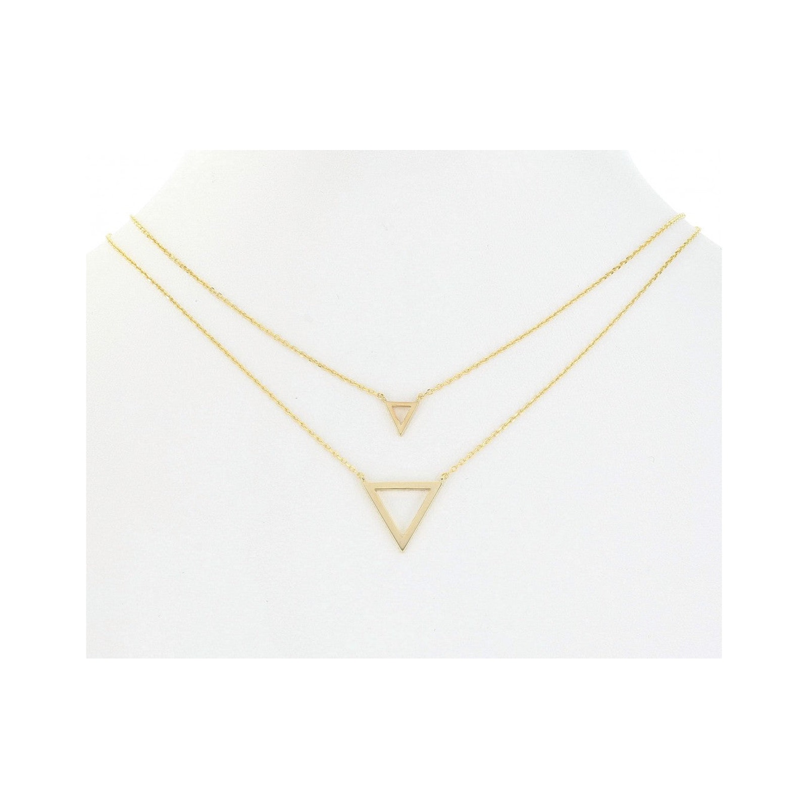 Layered Triangle Necklace - Gold